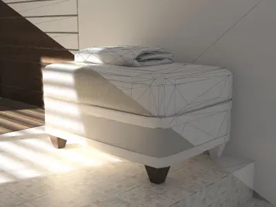 Bathroom 01 VR-ready Low-poly 3D model
