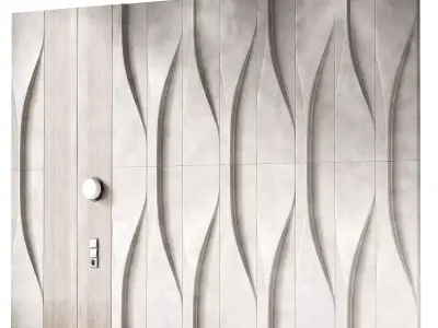 Wall decorative composition Modern panelling 3D model