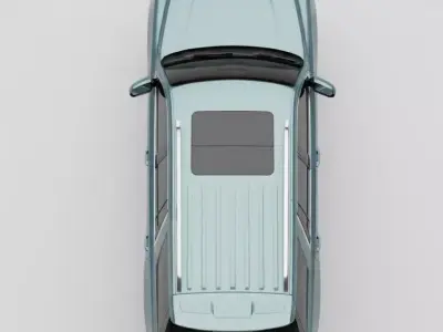 Contemporary SUV in Metallic Blue 3D model