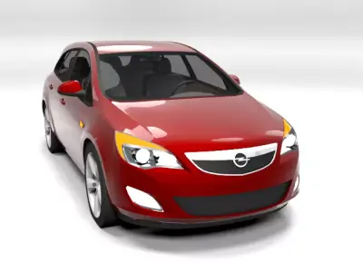 OPEL ASTRA J WAGON 2012 LOWPOLY Low-poly 3D model