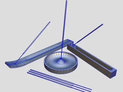 Incense Burner Pack Low-poly 3D model
