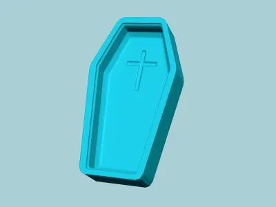 Halloween Molding A02 Coffin - Chocolate Silicone Mold 3D print model
