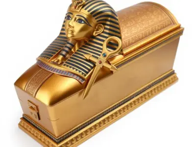 Ancient Egyptian Sarcophagus Model Pack Low-poly 3D model