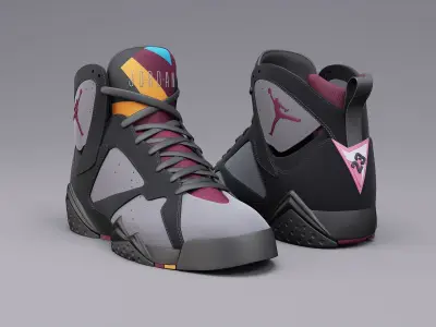 Air Jordan7 retro sneakers version2 3D model