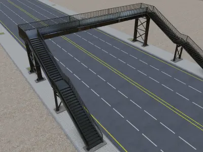 22 mt Pedestrian Bridge 3D model