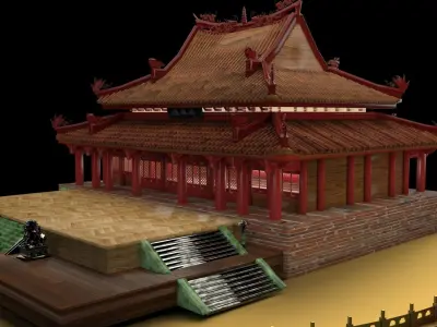 Chinese ancient house 3D model 41