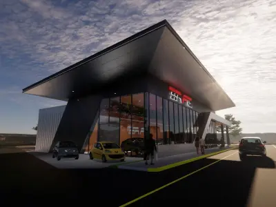 showroom automotif 3D model