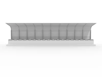 Soccer Bench 08 3D model