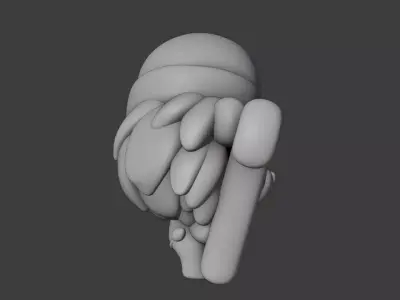 Christmas lion figure  3D print model