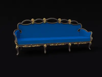 sofa with armchair 3D model