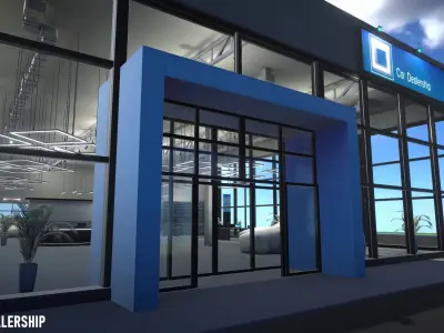 Car dealership - Showroom 3D model