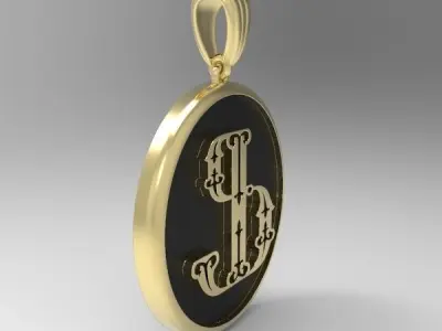 Decorative Letter F 3D print model