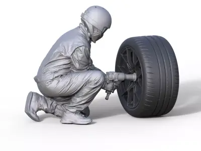 3 PITSTOP FiguresRC CAR GT3 3D print model