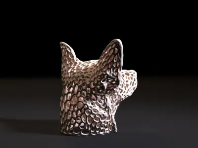 Chihuahua head Voronoi 3D print model
