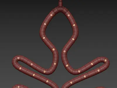 Decorative LED Hanging Snowflakes 3D model