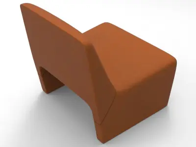 Sakito Armchair Low-poly 3D model