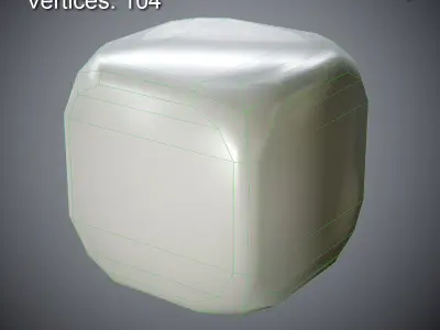 antique dice PBR Game-Ready Low-poly 3D model