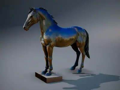 Majestic Bronze Horse model pack Low-poly 3D model purchase