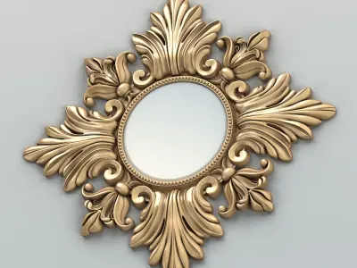 Rectangle mirror frame 014 3D model