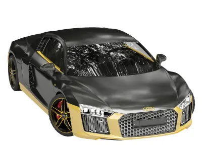 Audi R8 3D model - Textured and UV Mapped