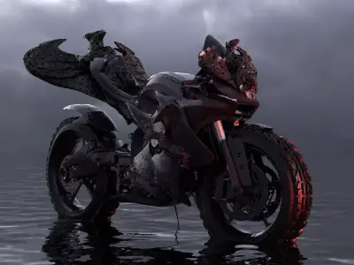 Batman Motorbike 3D model