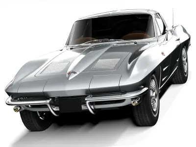 Chevrolet Corvette C2 1963 LowPoly 3D model
