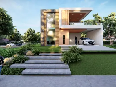 Beautiful Modern House 3D model