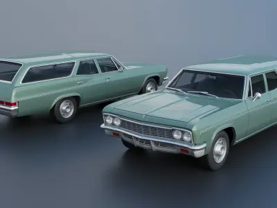 Chevrolet Impala Wagon 1966 3D print model