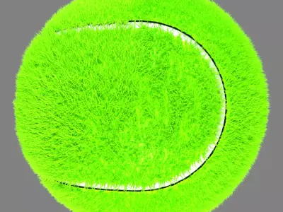 Tennis Ball Low-poly 3D model