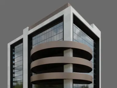 High-Rise building ID008 Free 3D model