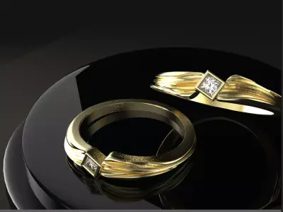 Princess men ring  Free 3D print model