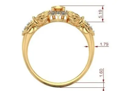 Angel Dress Ring 3D print model