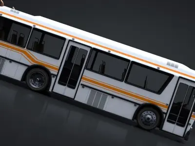 City Bus Rigged 3D model
