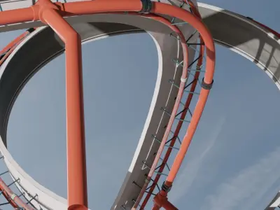 stunt track Low-poly 3D model