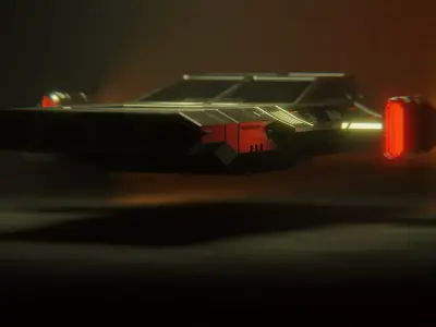 Sci-Fi Flying Vehicle 3D model