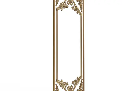 Boiserie Carved Decoration Panel 03 Low-poly 3D model