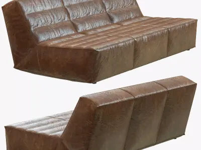 Restoration Hardware Chelsea Leather Sofa 3D model