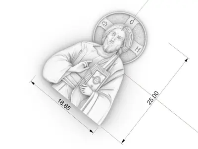 Jesus Christ Blessing cnc  3D print model