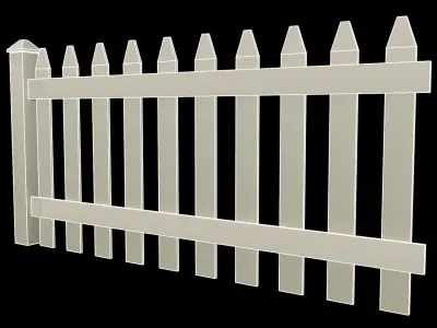 Low-Poly Fence Free low-poly 3D model