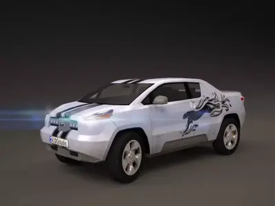 Toyota A-BAT Concept Low-poly 3D model