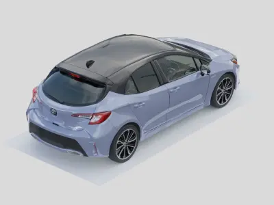 Toyota Corolla 2018 Low-poly 3D model