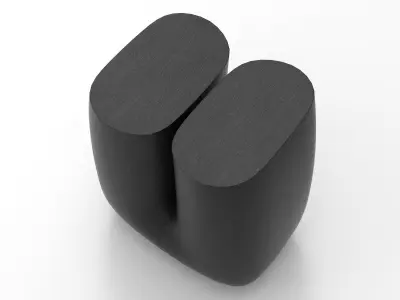 U Stool Low-poly 3D model