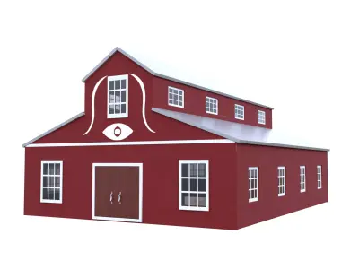 Meeting House Low-poly 3D model