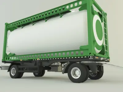 container trailer 585 3D model