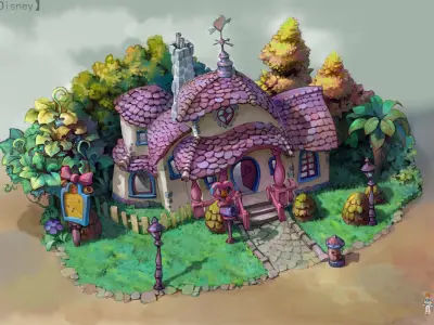 Game main city - Minnie Cabin 03 3D model