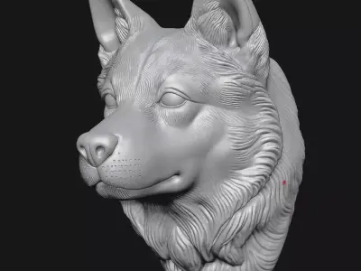 Akita dog 3D print model