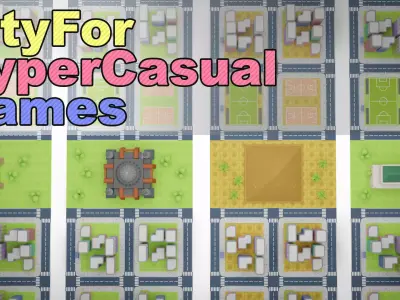 City 3D Models for Hyper Casual Games Free low-poly 3D model