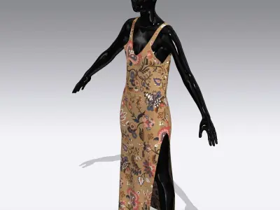 Woman Cloth Dress Low-poly 3D model purchase