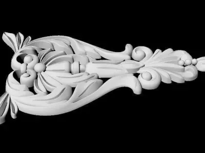 Central decor ornament for furniture 3D model 374