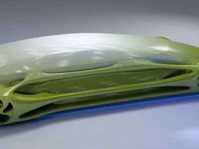 Futuristic Car HD 10 3D model